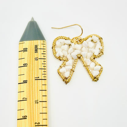 Ribbon shaped earrings