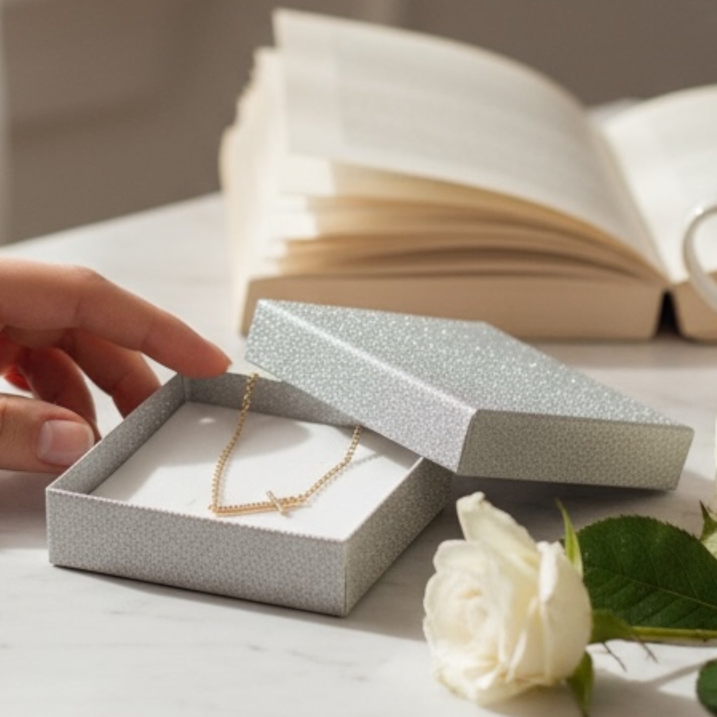 Gold Filled Cross Necklace with CZ – 16” Dainty Faith Jewelry